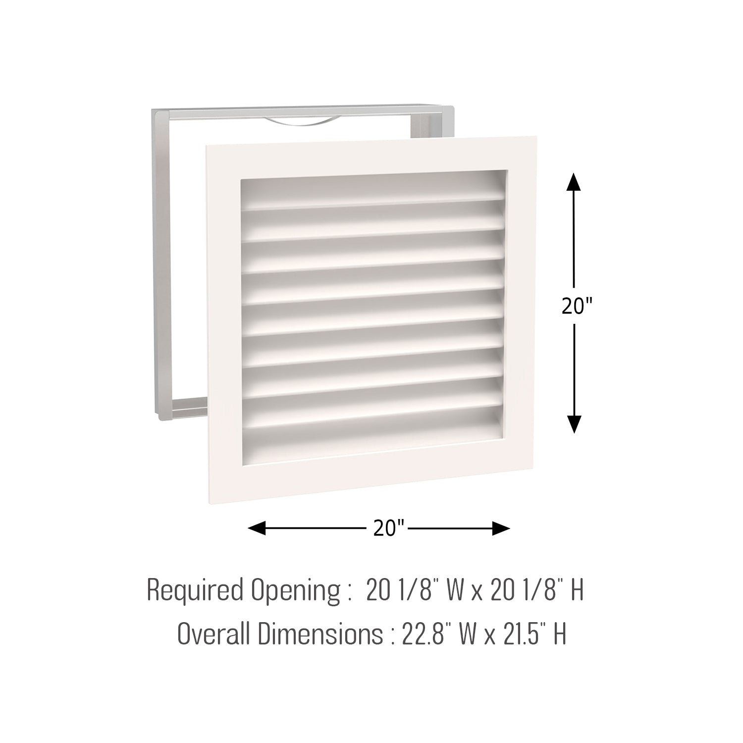 #Find Your Size: Width x Height x Depth Orientation._20 W x 20 H x 3 D