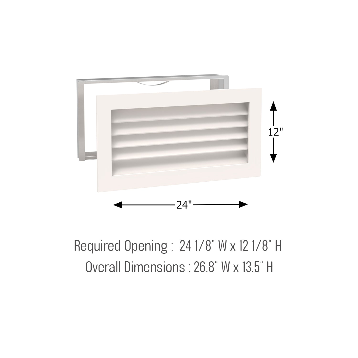 #Find Your Size: Width x Height x Depth Orientation._24 W x 12 H x 3 D (Horizontal) ( Backordered 2/20)