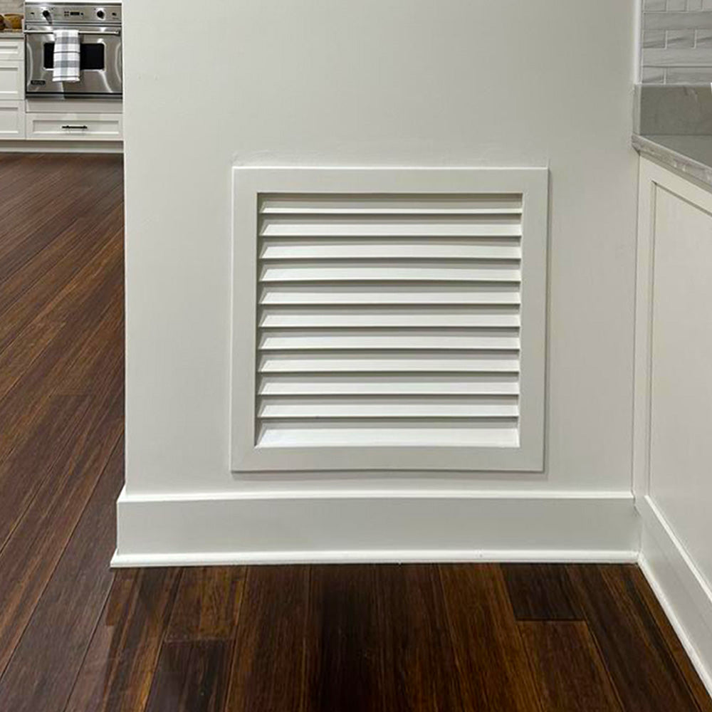 Luxury A/C Cold Air Return In-take Vent Covers - Primed, Solid Wood (Holds 1" Filters)