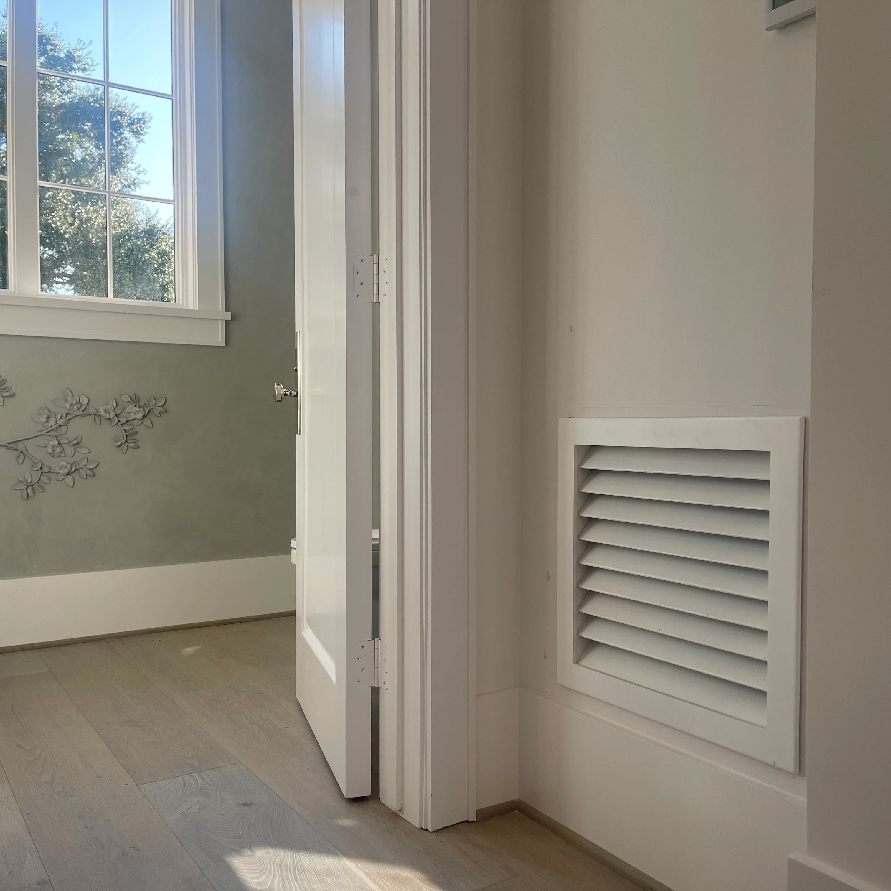 Luxury A/C Cold Air Return In-take Vent Covers - Primed, Solid Wood (Holds 1" Filters)