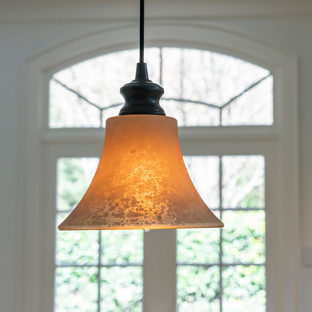 Instant Pendant Light with 8" Scavo Glass Shade - Worth Home Products